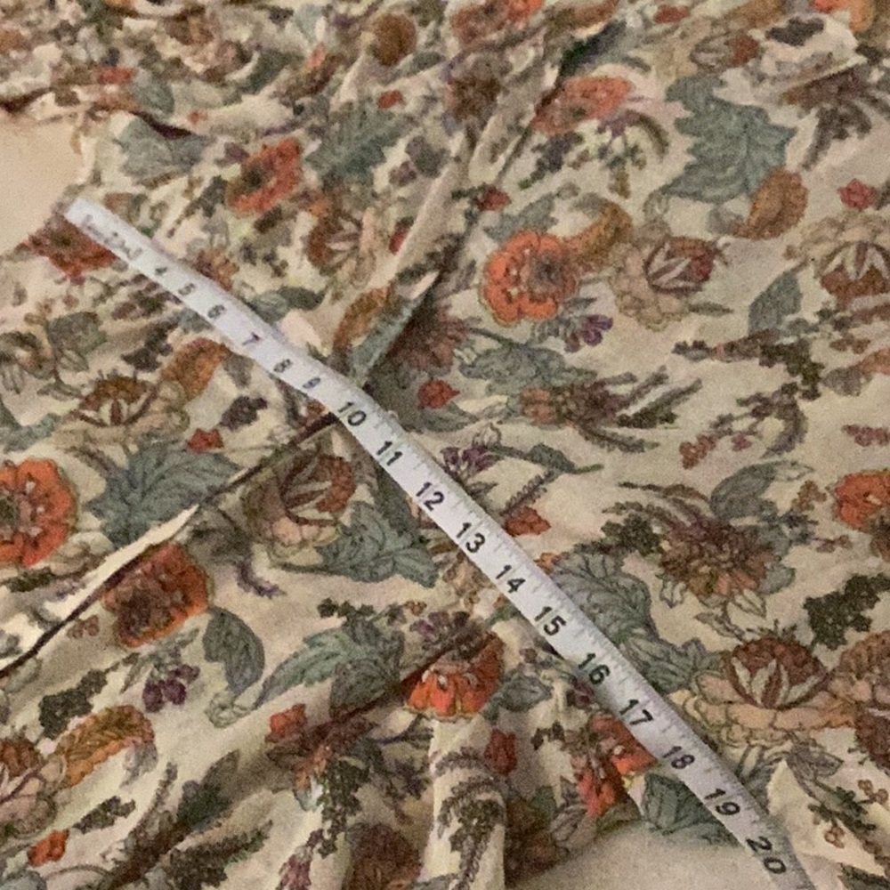 Free People Earth Folk Tea Set Floral Maxi Dress (Flaw) Duster Drape Swim Cover - Picture 4 of 10